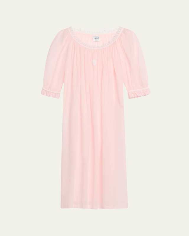 Sissi 4 Lace-Trim Cotton Nightgown